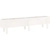 vidaXL Lit surélevé blanc 160x30x38 cm pin massif