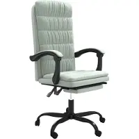 vidaXL Chaise de bureau avec fonction chaise longue gris clair velours