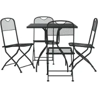 DKD Home Decor salon de jardin 5 pièces Anthracite Métal déployé
