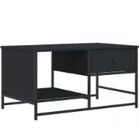 vidaXL Table basse noire 85,5x51x45 cm Bois composite