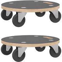 vidaXL Roulettes de transport 2 pcs. Rond Ø38x11,5 cm 250 kg