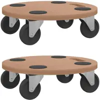 vidaXL Planches à roulettes 2 pcs. Ronde en bois composite