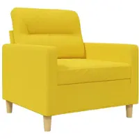 vidaXL Fauteuil Jaune clair 60 cm Tissu