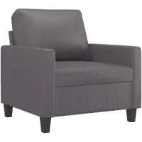 vidaXL Fauteuil gris 60 cm similicuir