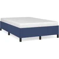 vidaXL Cadre de lit sans matelas bleu 120x200 cm Tissu