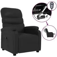 vidaXL Fauteuil relax électrique noir similicuir