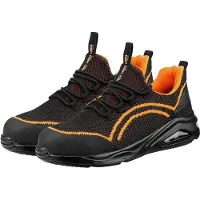 Neo Tools Chaussures de sécurité Chaussures de travail pour hommes et femmes Chaussures légères à embout en acier Respirantes, antidérapantes, avec embout en acier Neo Air S1 SR Orange 39-47 EU