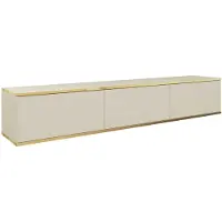 3Xeliving Meuble TV suspendu, design moderne, couleur : beige, largeur : 175 cm, hauteur : 30 cm