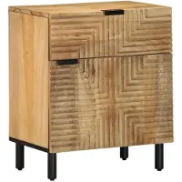 vidaXL Table de chevet marron 50x33x60 cm bois de manguier massif