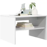 vidaXL Table basse blanche 60 x 50 x 40 cm Bois composite