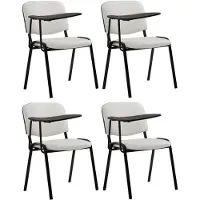 CLP lot de 4 chaises Ken avec table pliante en similicuir
