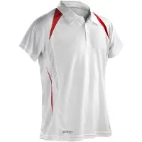 Result SPIRO S177M | Polo Team Spirit Hommes / Respirant - Couleur : White/Red - Taille : 4XL