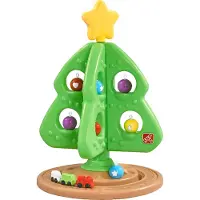 Step2 My First Christmas Tree en plastique | Arbre de Noël jouet pour les tout-petits à partir d'un an et demi | Accessoires inclus, notamment boules de Noël & mini train