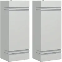 vidaXL Lampes murales extérieures 2 pcs. argent acier inoxydable