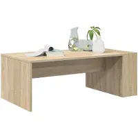 vidaXL Table basse Chêne Sonoma 95 x 50 x 34 cm Bois d'ingénierie