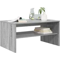 vidaXL Table basse Sonoma gris, 80 x 50 x 40 cm, en panneaux de particules