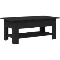 vidaXL Table basse noire imitation chêne 102 x 55 x 42 cm Bois composite