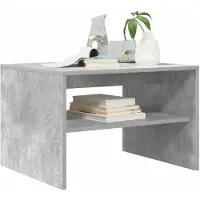 vidaXL Table basse, gris béton, 60 x 50 x 40 cm, matériau de bois