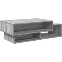 vidaXL Table basse Sonoma gris, 105 x 50 x 32,5 cm, en panneaux de particules
