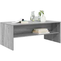 vidaXL Table basse Sonoma gris, 100 x 50 x 40 cm, en panneaux de particules