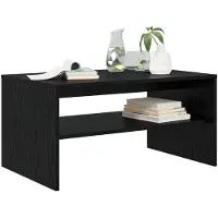 vidaXL Table basse noire imitation chêne 80 x 50 x 40 cm Bois composite