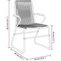 vidaXL Ensemble de jardin 7 pièces noir rotin PVC