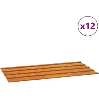 vidaXL Plaques de toit 12 pcs. Rouillé 80x44 cm acier corten