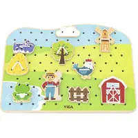 Vigatoys Viga 44637 Jeu de laçage - ferme