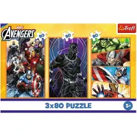 Trefl Puzzle 3x80 Des jours pleins d'action 34883