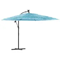 vidaXL Parasol avec mât en acier bleu 269x269x235 cm