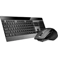 Rapoo 9900M - Ensemble clavier et souris - sans fil - 2.4 GHz, Bluetooth 4.0, Bluetooth 3.0 - néerlandais - noir