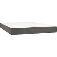 vidaXL Matelas à poches, Gris foncé, 140X210X20 Cm, velours Lumarko !
