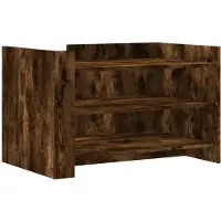 vidaXL Table basse chêne fumé 80x50x50 cm bois composite