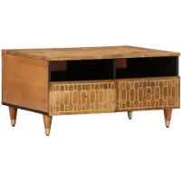 vidaXL Table basse 80x54x40 cm en bois massif de manguier