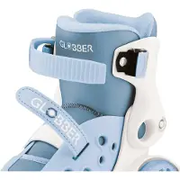 Globber Pattins à quatre roues pour enfants, modèle LEARNING SKATES, taille EU 26-29, couleur bleu gris