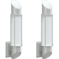 vidaXL Lampes murales extérieures 2 pcs. argent acier inoxydable