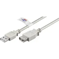 Pro 68916 Rallonge USB 2.0 Hi-Speed avec certificat USB, gris, 5 m - USB 2.0 mâle (type A) > USB 2.0 femelle (type A)