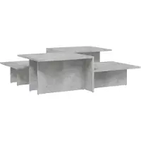 vidaXL Tables basses 2 pcs. Gris béton Bois composite