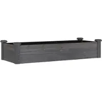 vidaXL Lit surélevé avec insert Gris 120x45x25 cm Sapin massif