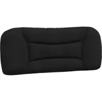 vidaXL Coussin de tête de lit "Hvar" Noir 100 cm Tissu