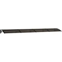 vidaXL Auvent de porte Noir 400x75 cm Polycarbonate