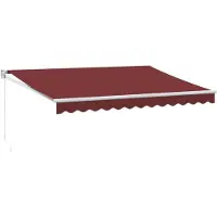 vidaXL Auvent manuel rouge vin 350x250 cm