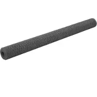 vidaXL -Hühnerdraht 25x1,5 m Stahl mit PVC -Beschichtung grau