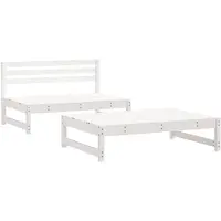 vidaXL Ensemble salon de jardin 2 pièces blanc pin massif