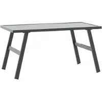 vidaXL Table basse de jardin noire 90x45x35 cm Acier revêtu par poudre