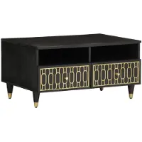 vidaXL Table basse 80x54x40 cm en bois massif de manguier
