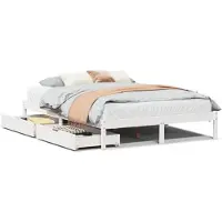 vidaXL Lit en pin massif sans matelas blanc 140x200 cm