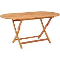 vidaXL Table de jardin pliante en eucalyptus 160 x 75 x 85 cm