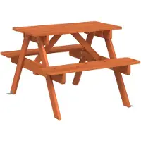 vidaXL Table de pique-nique pour 4 enfants avec trou pour parapluie Sapin massif