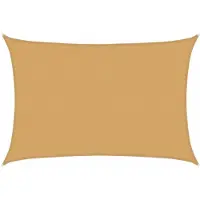 vidaXL Voile d'ombrage 160g/m² rectangulaire sable 3,5x4,5 m PEHD
